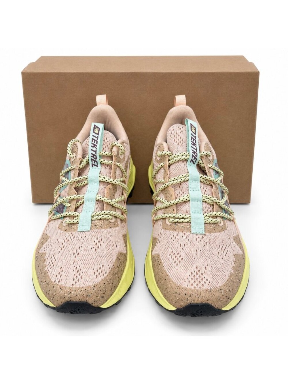 New Balance Women's Athletic Sneakers in Peach, Yellow & Teal - Picture 5 of 10